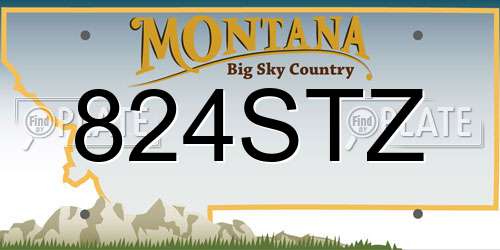 824STZ Montana License Plate