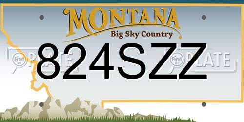 824SZZ Montana License Plate