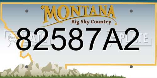 82587A2 Montana License Plate