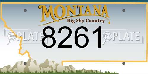 8261 Montana License Plate