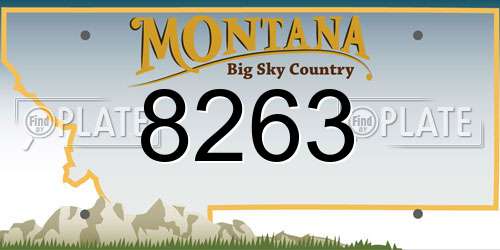 8263 Montana License Plate