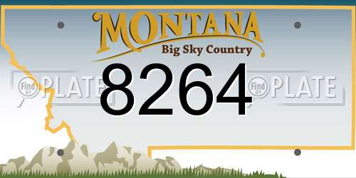 8264 Montana License Plate