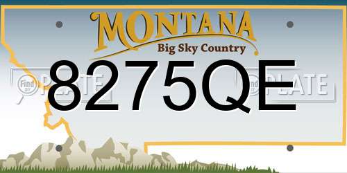 8275QE Montana License Plate