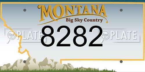 8282 Montana License Plate