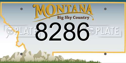 8286 Montana License Plate