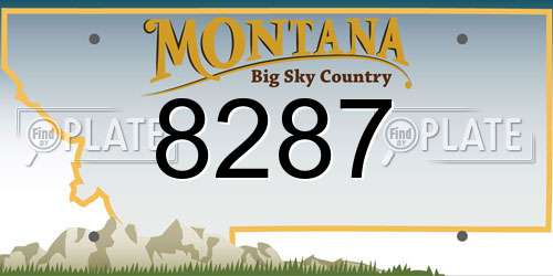 8287 Montana License Plate