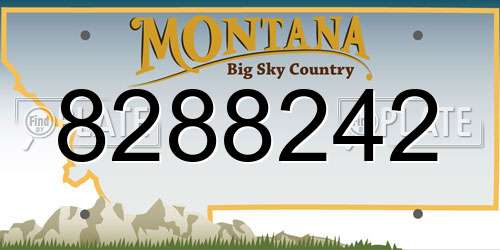 8288242 Montana License Plate