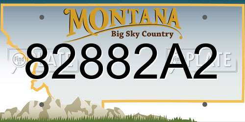 82882A2 Montana License Plate