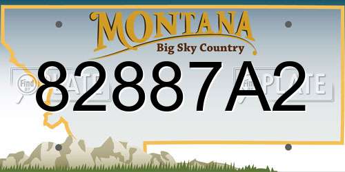 82887A2 Montana License Plate