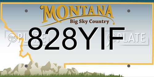 828YIF Montana License Plate