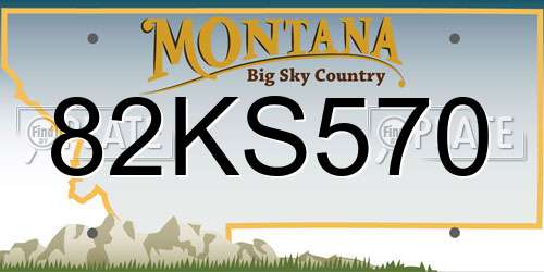 82KS570 Montana License Plate