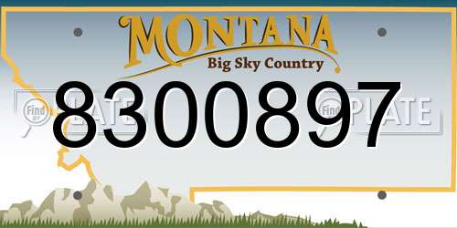 8300897 Montana License Plate