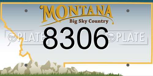8306 Montana License Plate
