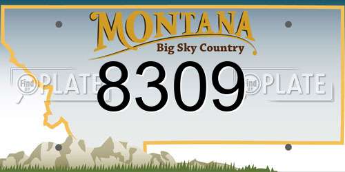 8309 Montana License Plate