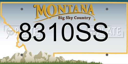 8310SS Montana License Plate