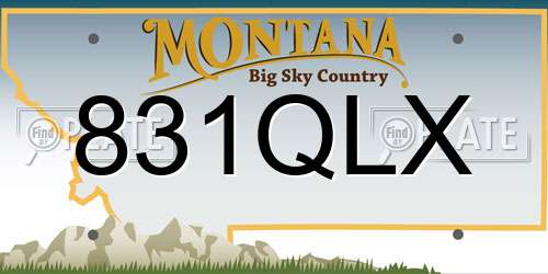 831QLX Montana License Plate