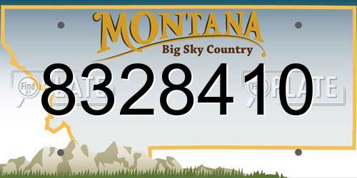 8328410 Montana License Plate
