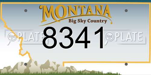 8341 Montana License Plate