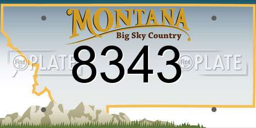 8343 Montana License Plate