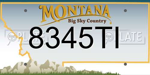 8345TI Montana License Plate