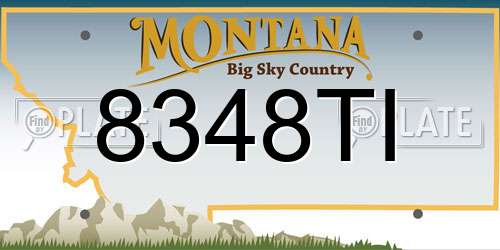 8348TI Montana License Plate
