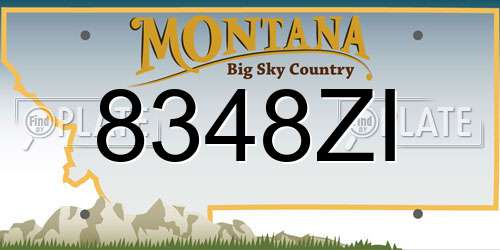8348ZI Montana License Plate