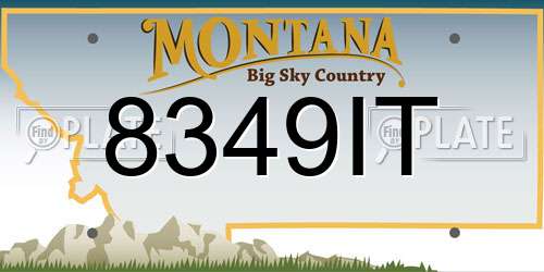 8349IT Montana License Plate