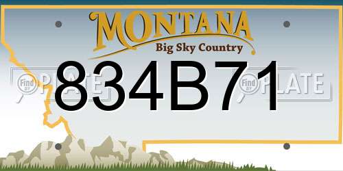 834B71 Montana License Plate
