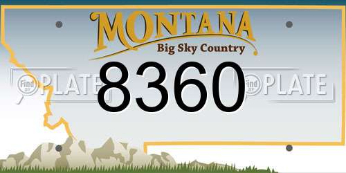 8360 Montana License Plate