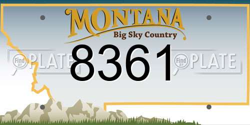 8361 Montana License Plate