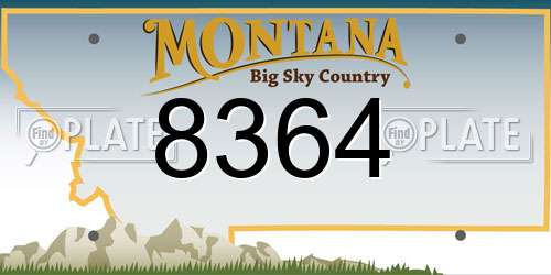 8364 Montana License Plate