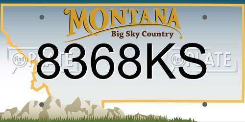 8368KS Montana License Plate