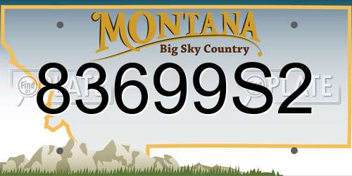 83699S2 Montana License Plate