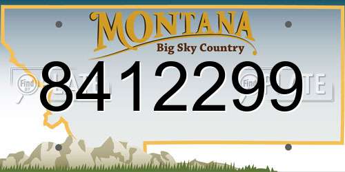 8412299 Montana License Plate