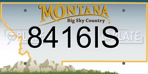 8416IS Montana License Plate