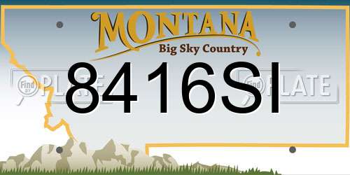 8416SI Montana License Plate