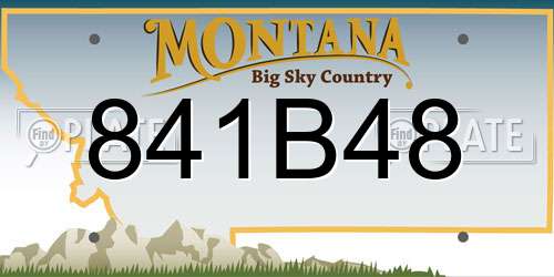 841B48 Montana License Plate