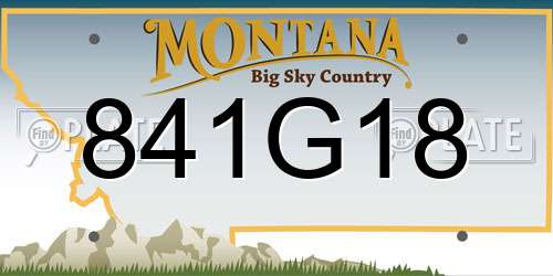841G18 Montana License Plate