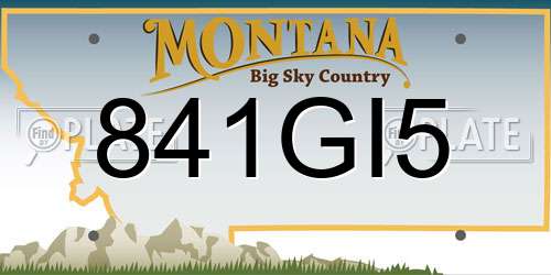 841GI5 Montana License Plate