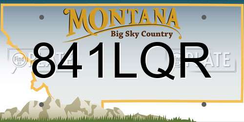 841LQR Montana License Plate
