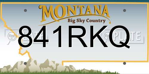841RKQ Montana License Plate