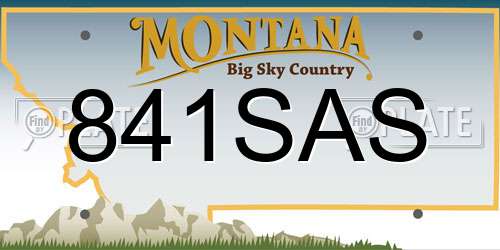 841SAS Montana License Plate