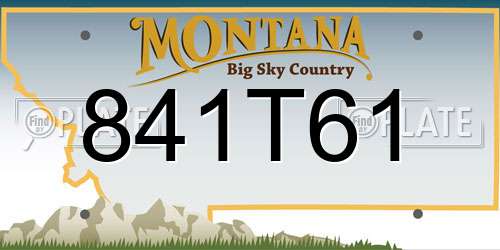 841T61 Montana License Plate