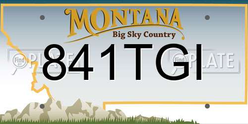 841TGI Montana License Plate