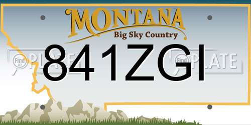 841ZGI Montana License Plate
