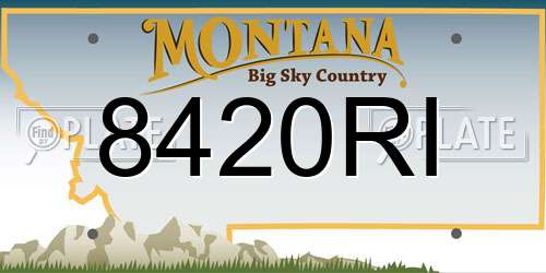 8420RI Montana License Plate
