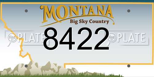 8422 Montana License Plate