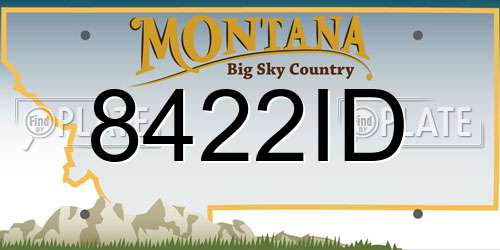 8422ID Montana License Plate