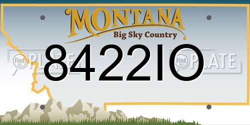 8422IO Montana License Plate