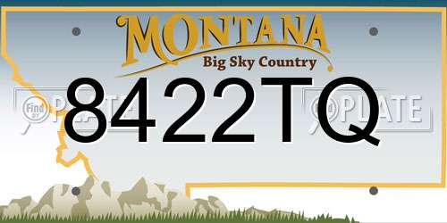 8422TQ Montana License Plate